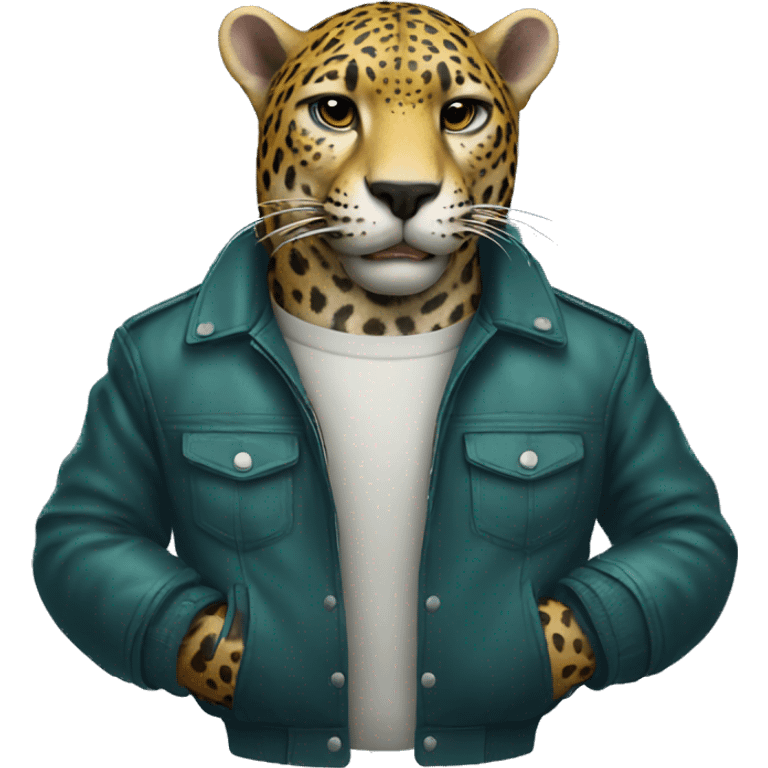 jaguar wearing a jacket emoji