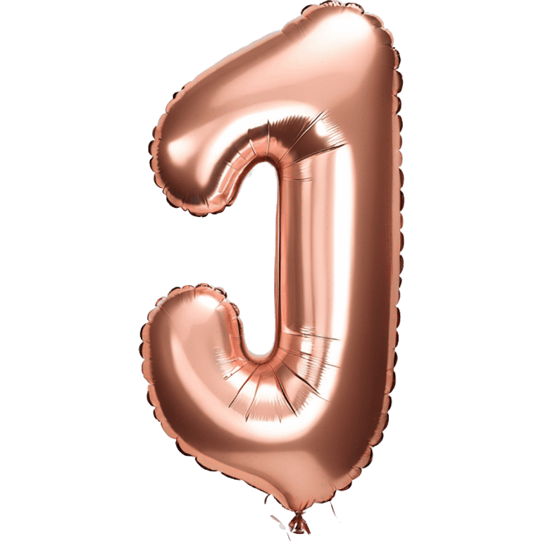 first birthday rose gold number ONE balloon  emoji