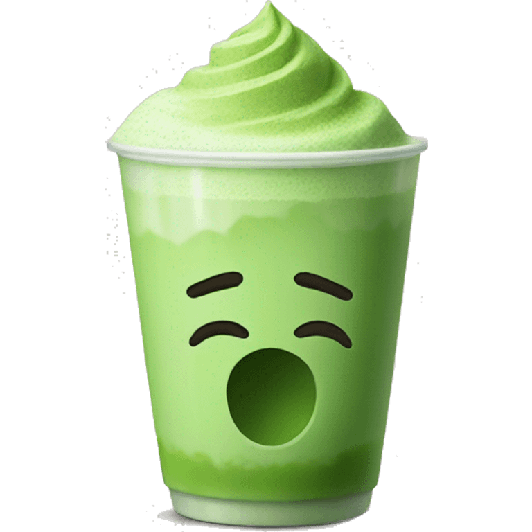 Matcha with ice without cream  emoji