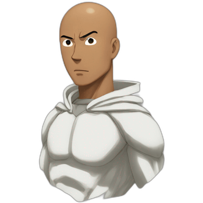 Black one punch man saitama emoji