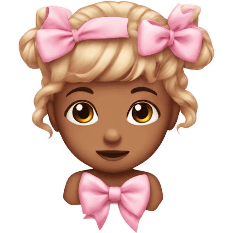 Cute baby pink bows emoji