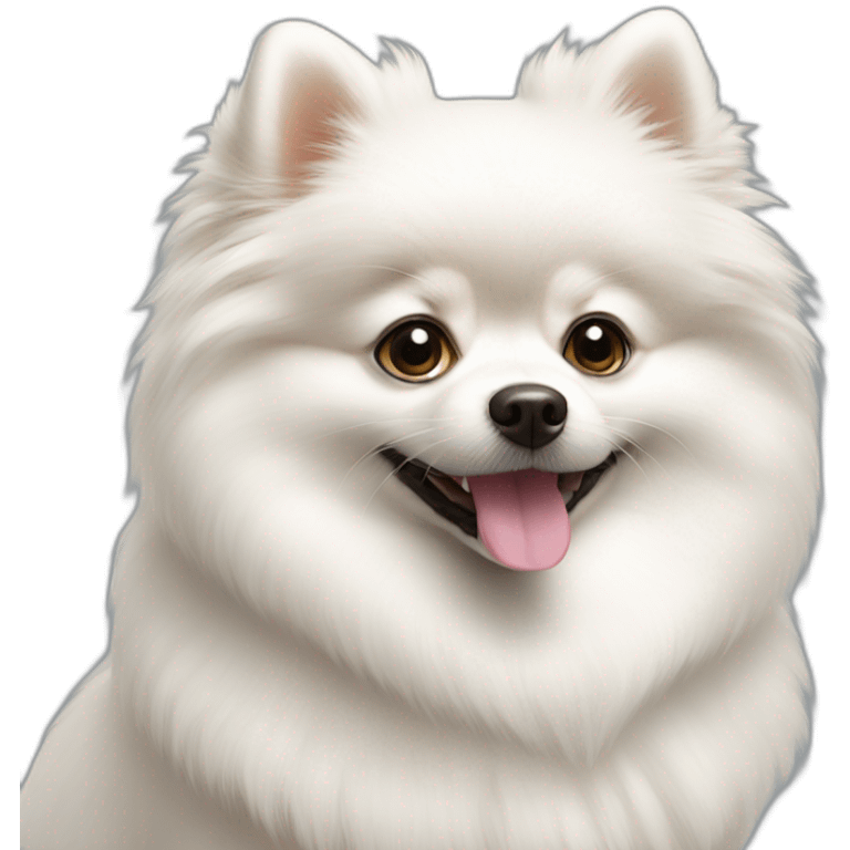 white pomeranian lulu emoji