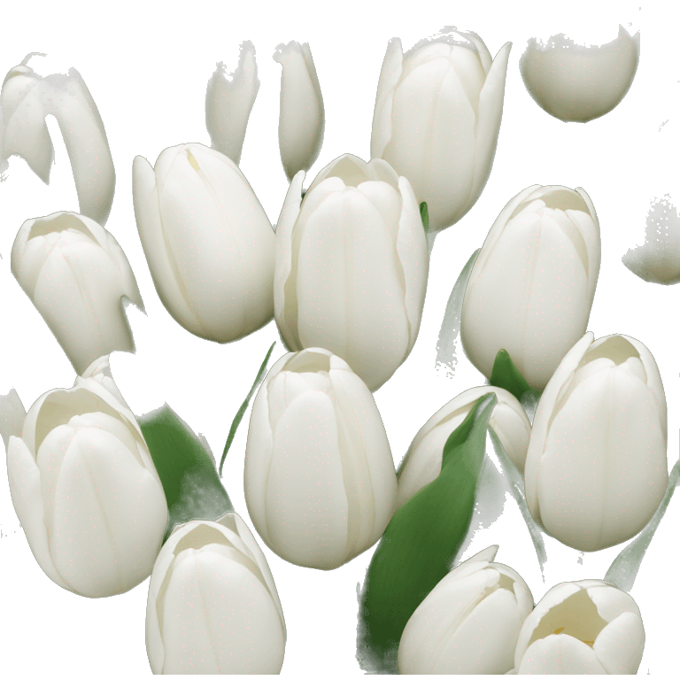 White tulips emoji