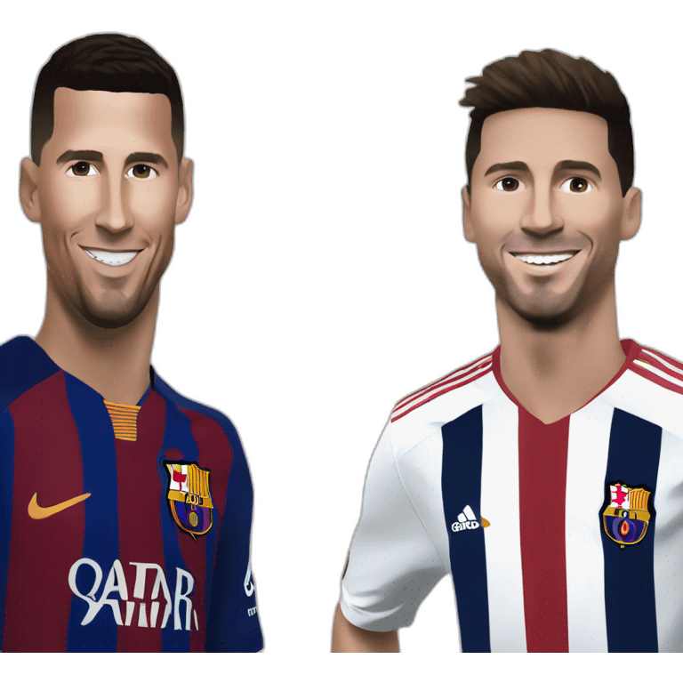 ronaldo with Messi  emoji