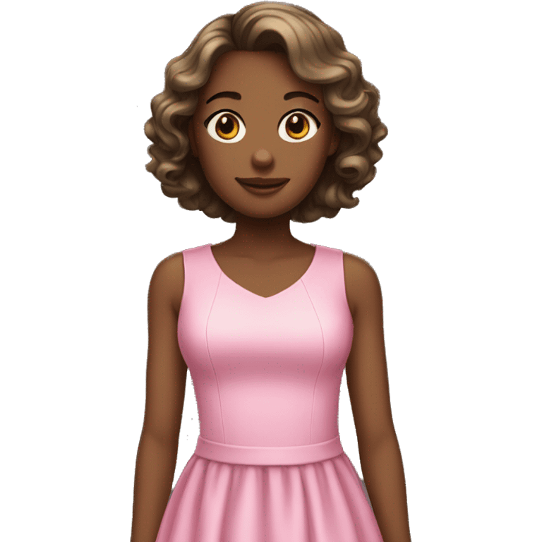 A girl in a pink dress emoji