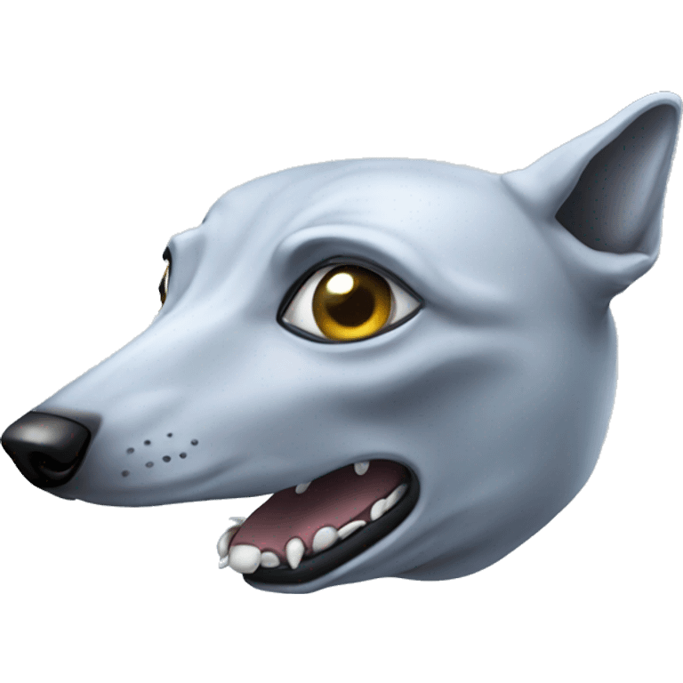 greyhound dog in UFO emoji