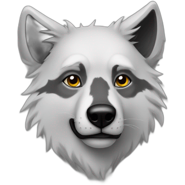 Loup noir emoji