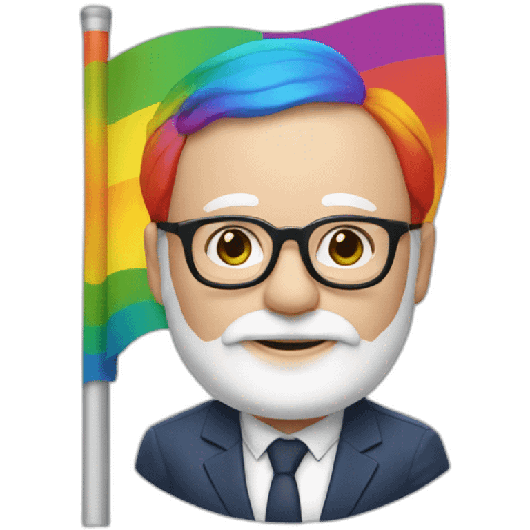 Frans Timmermans with a rainbow flag emoji