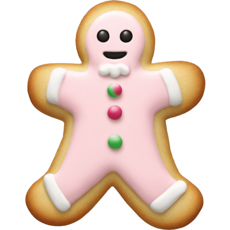 pale pink christmas cookie emoji