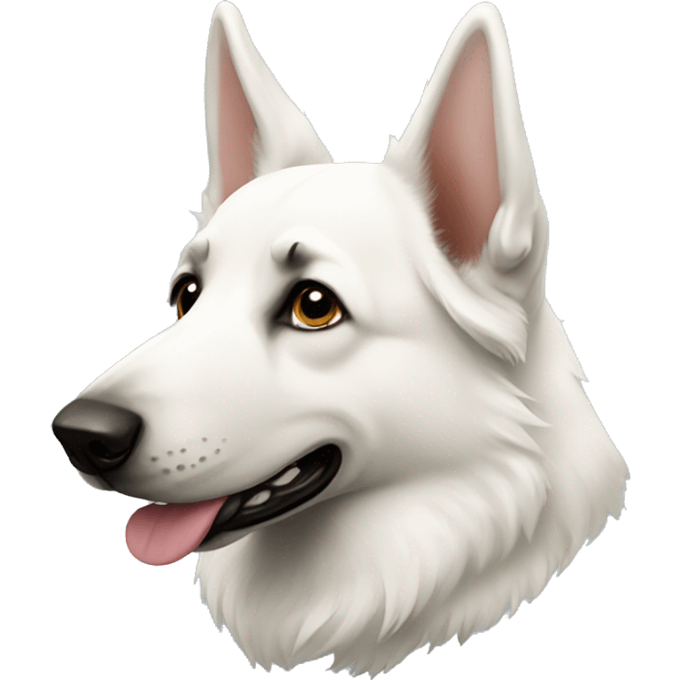 White German shepherd  emoji