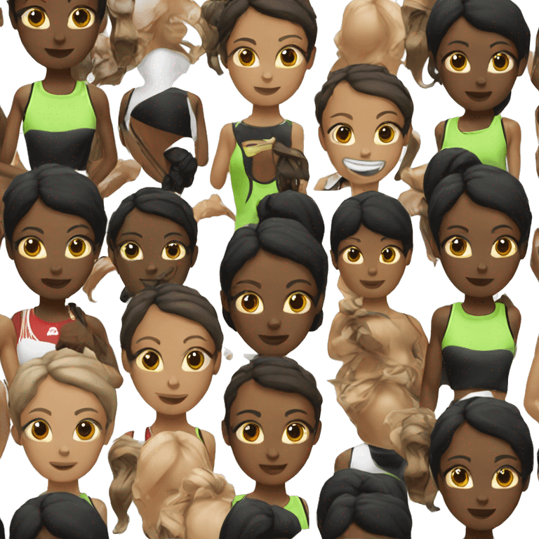 black female track runner emoji