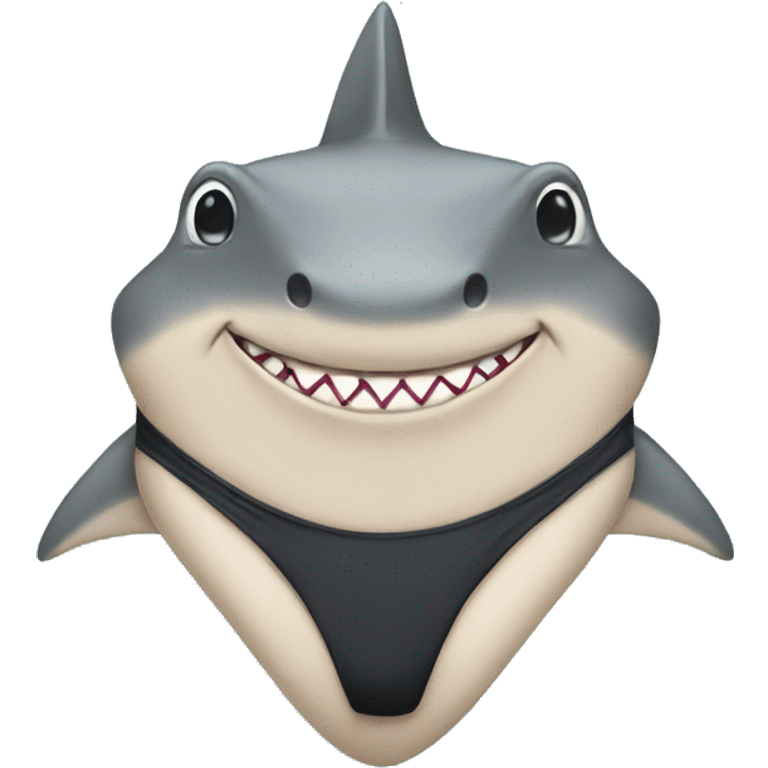 Shark with a top bikini  emoji