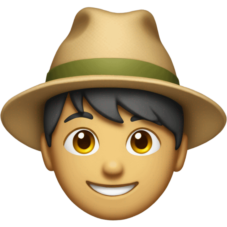 smiling boy in hat portrait emoji