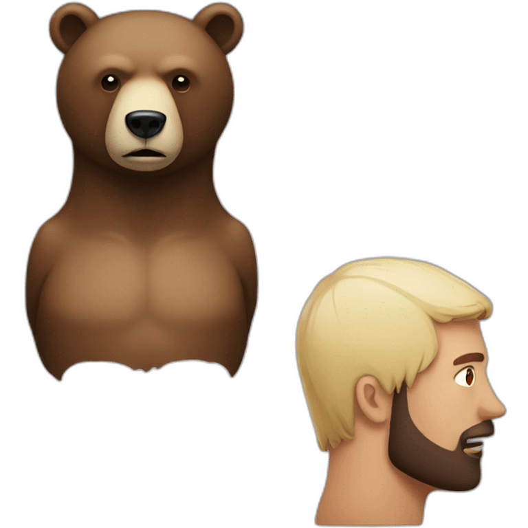 Bear Vs A Human Head emoji