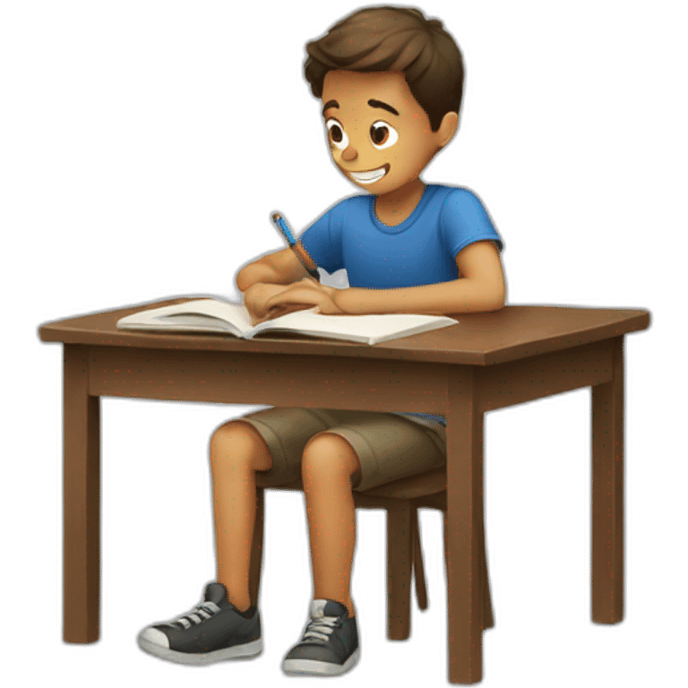 Boy studying emoji