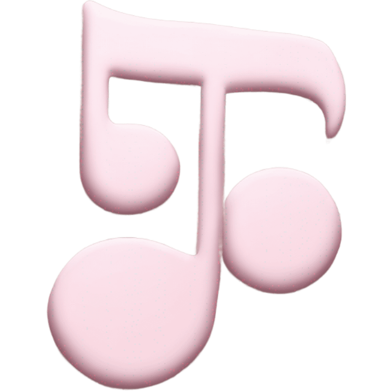 Pale pink music note emoji