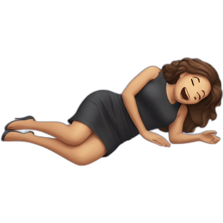 woman lying in the floor emoji