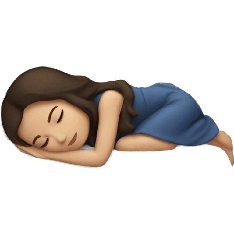 Brunette girl sleeping emoji