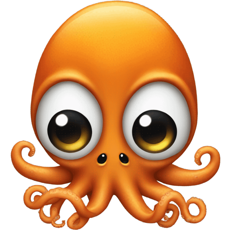 SCARED ORANGE OCTOPUS emoji