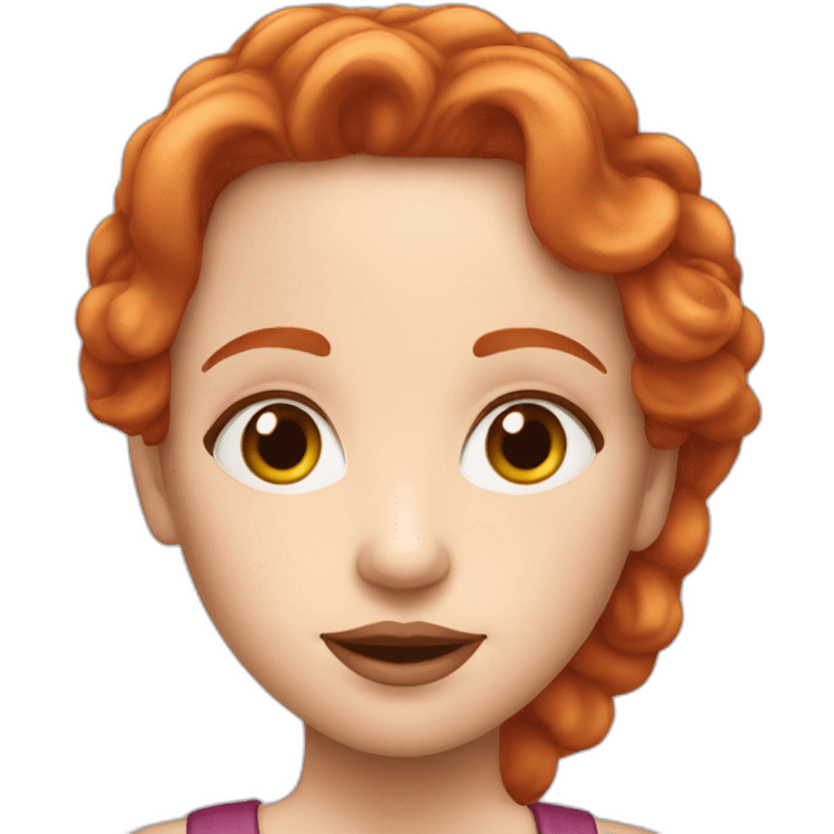 Redhead girl with face like Madonna ciconne emoji