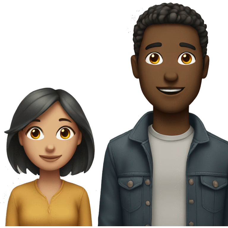 girl and guy outside emoji