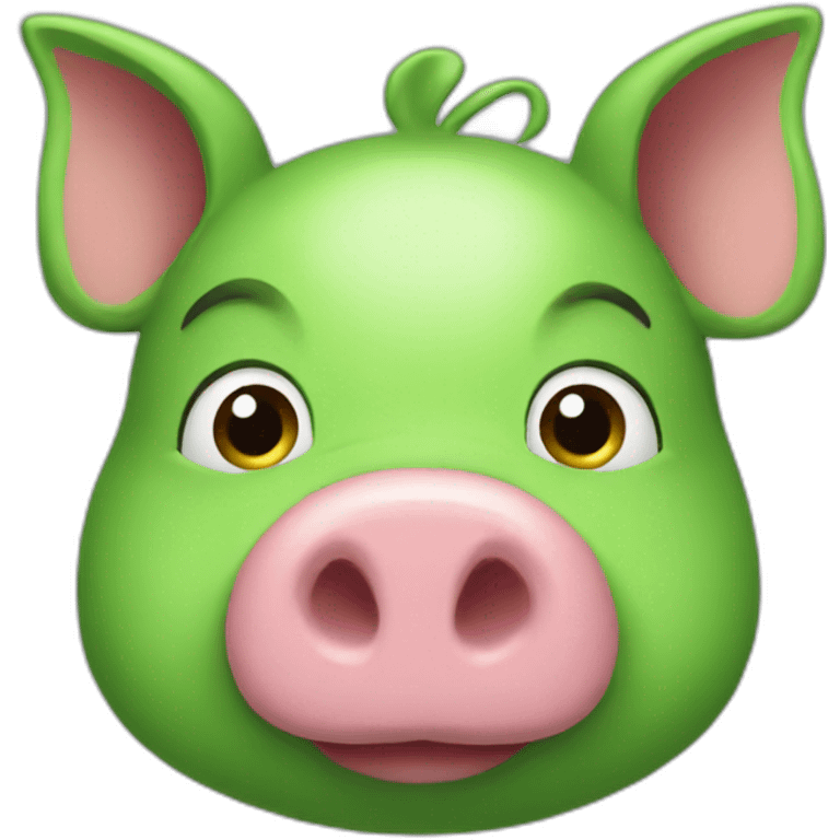 Green pig emoji