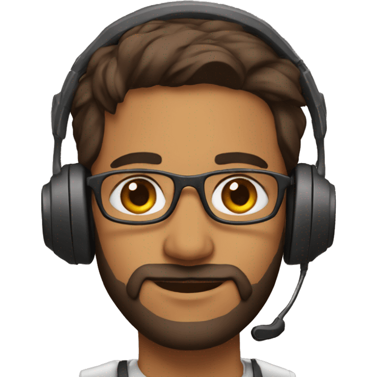 indian man in his 20s with a beard and headset emoji