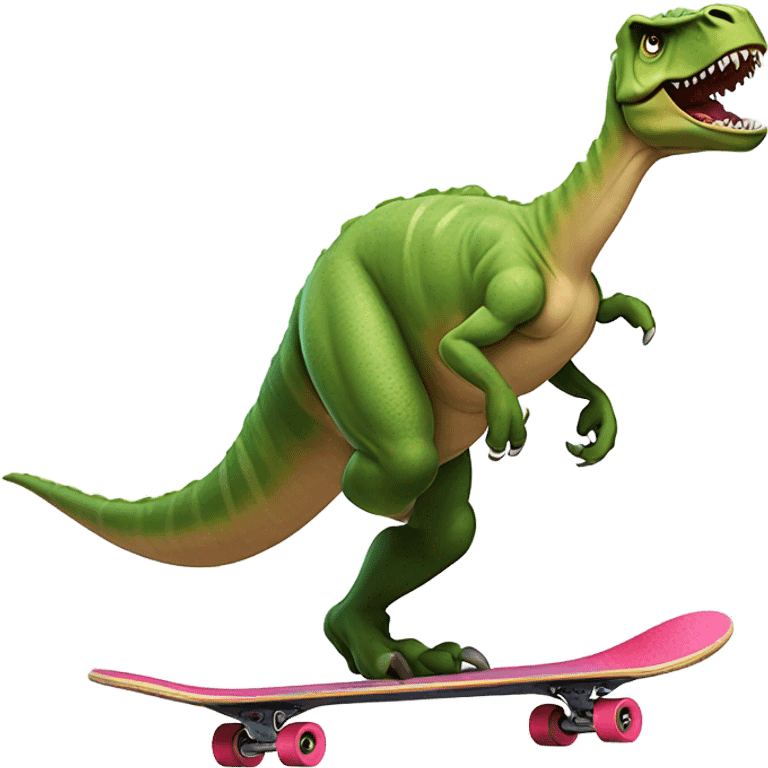 Dinosaur on a skateboard  emoji