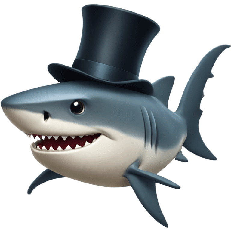 shark with tophat emoji