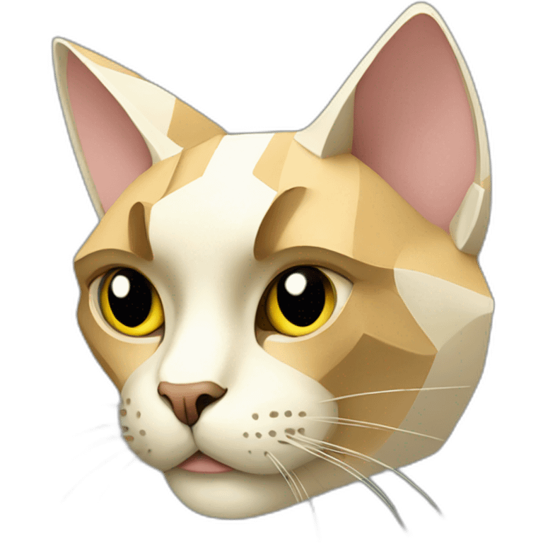 Cubism cat emoji