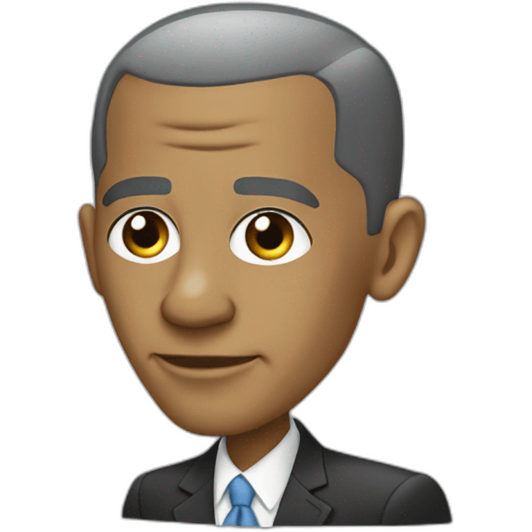 White Barak obama emoji