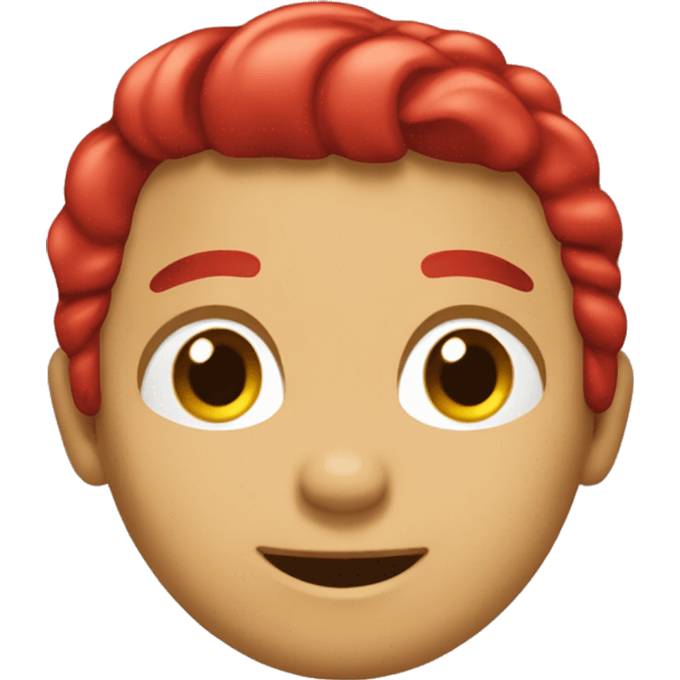 Muñeco good boy con cabello rojo emoji