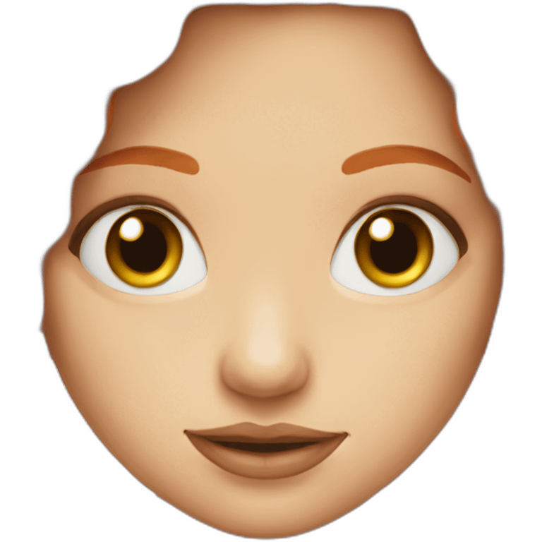 Redhead girl with face like Madonna singer emoji