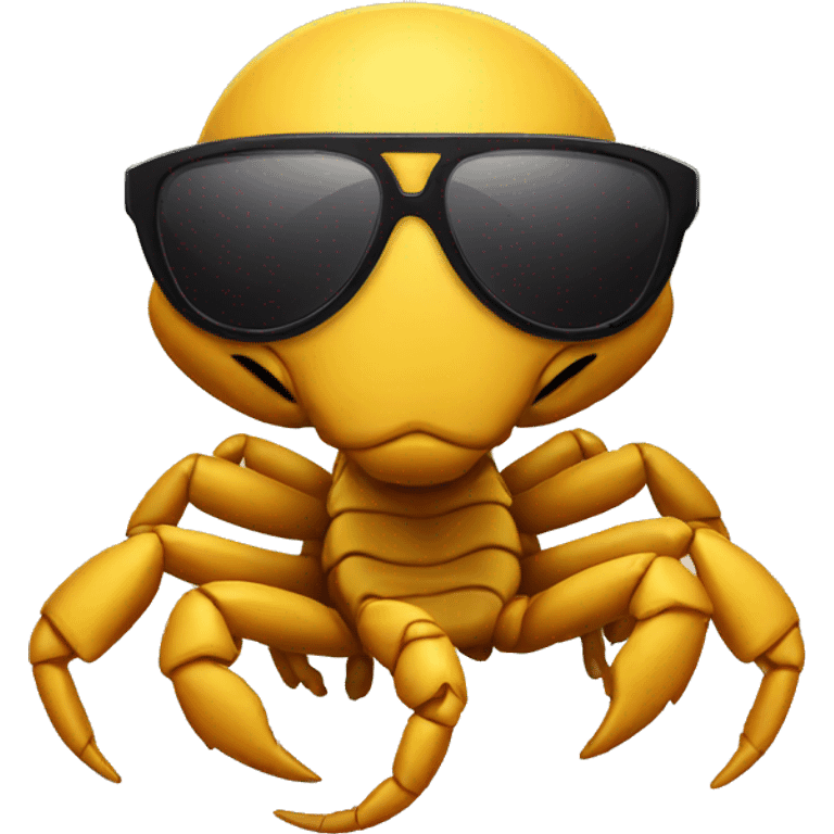 Scorpion with sunglasses emoji