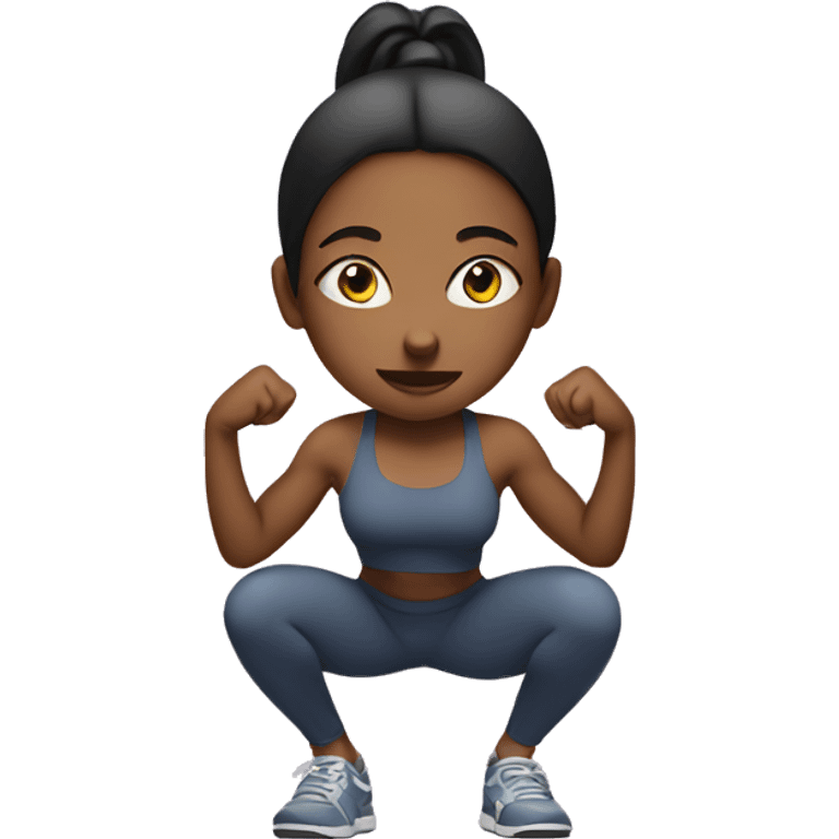 Girl doing squats  emoji