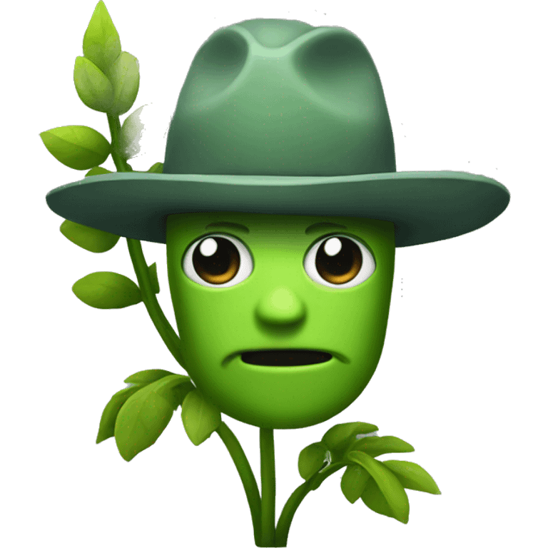 plant-soldier with armed hat emoji