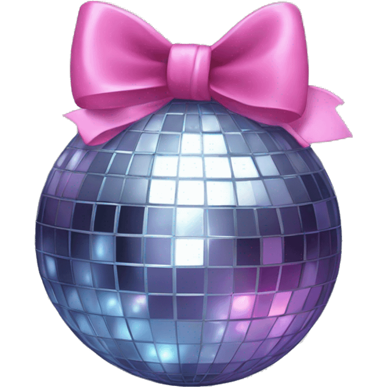 Disco ball with bow emoji