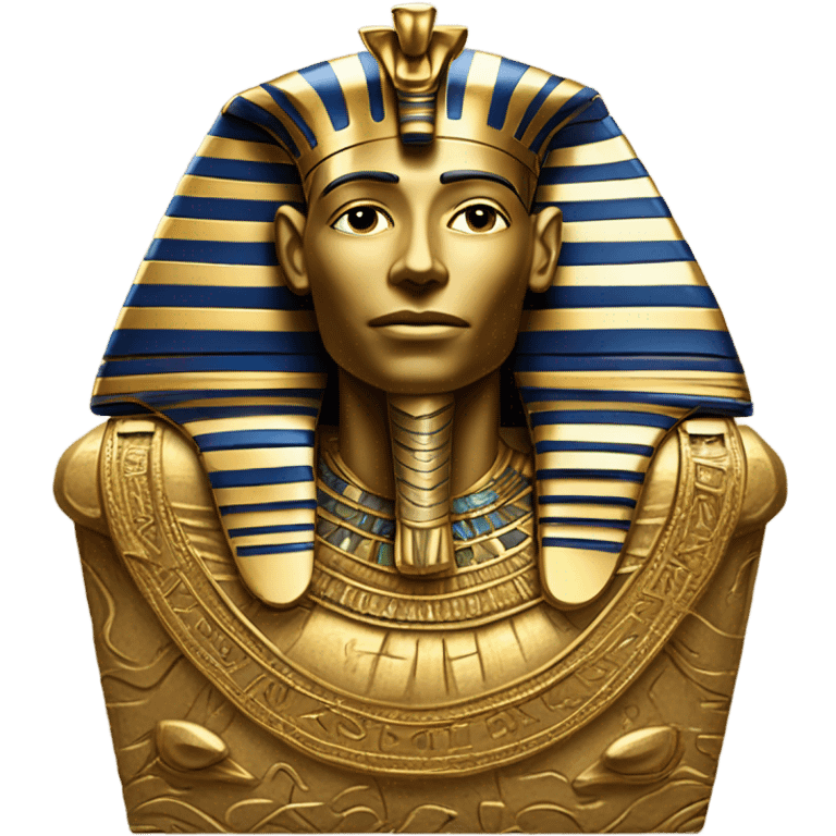 gold Pharaoh  in coffin  emoji