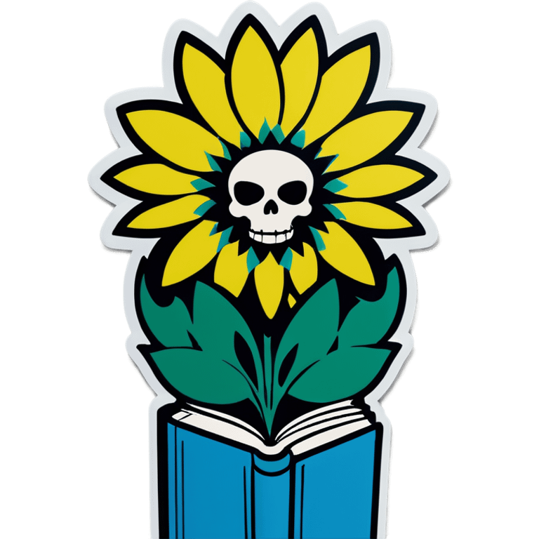 Some book with a punk flower emoji