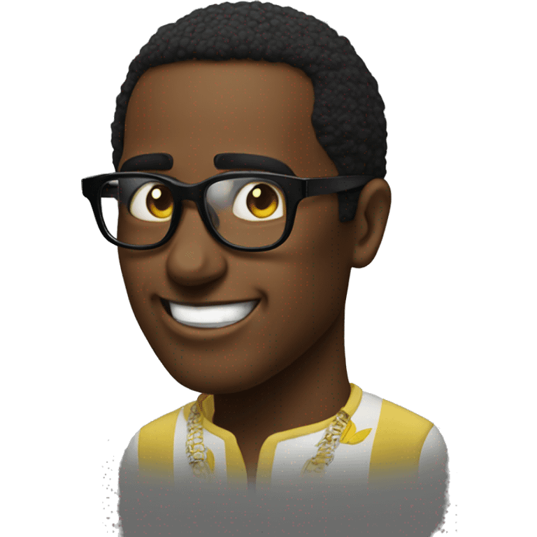 Diddy with Brazilian glasses emoji