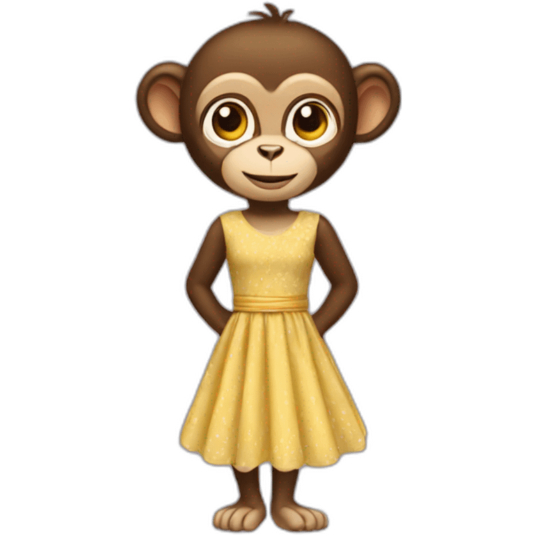 monkey in a dress emoji