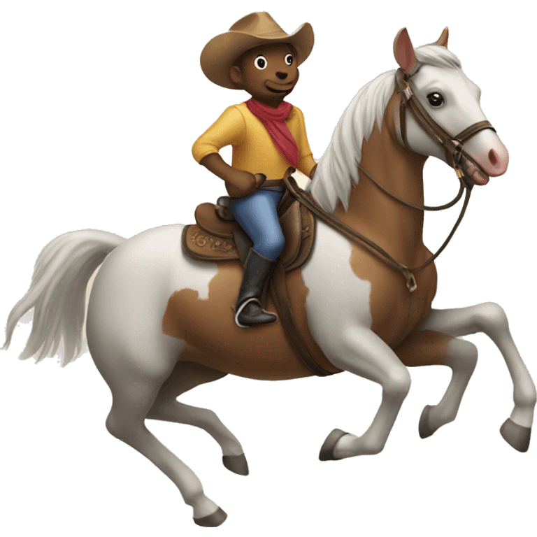 Mouse riding a horse emoji