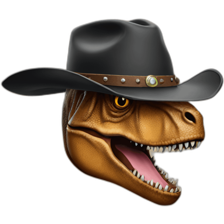 T-Rex with cowboy hat emoji