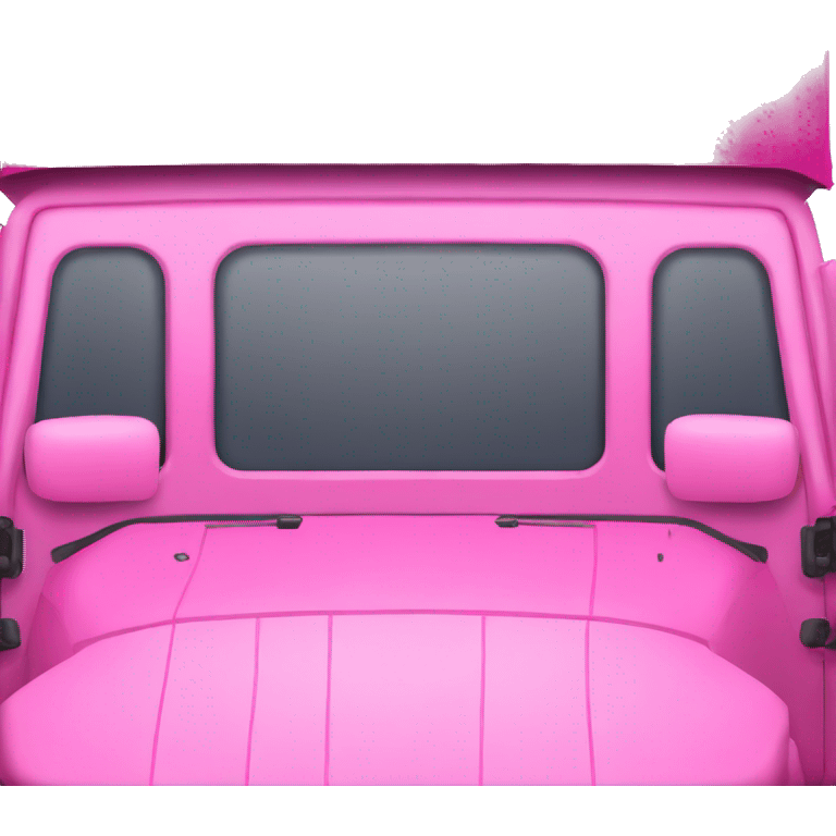 Modern pink jeep front view emoji