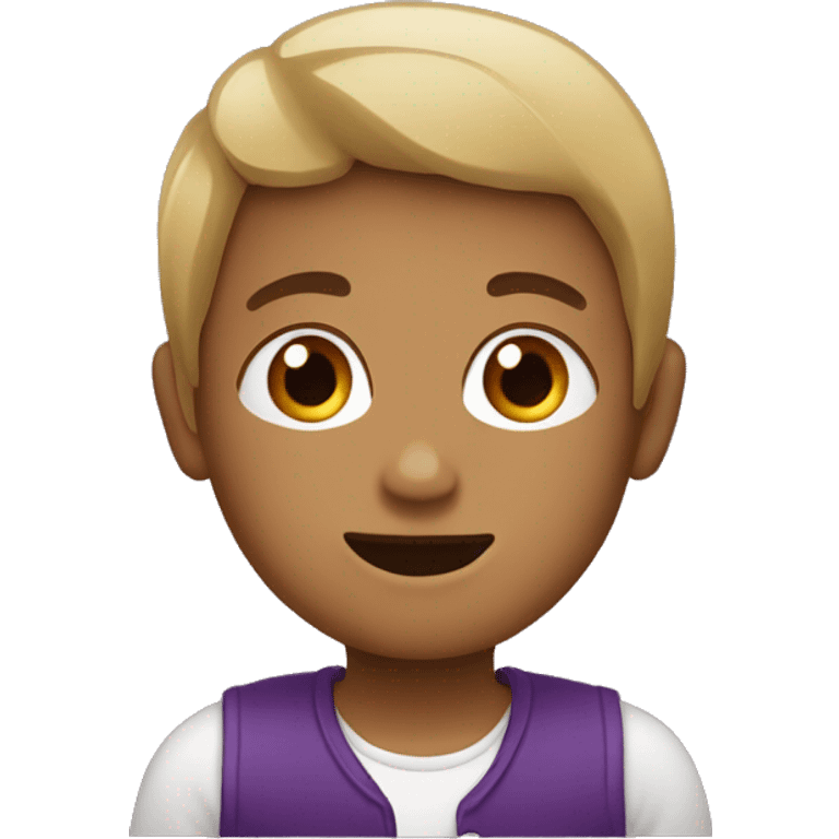 Boy with aubergine in mouh emoji