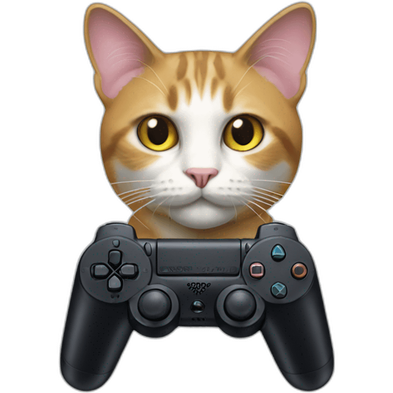 A cat with a PlayStation emoji