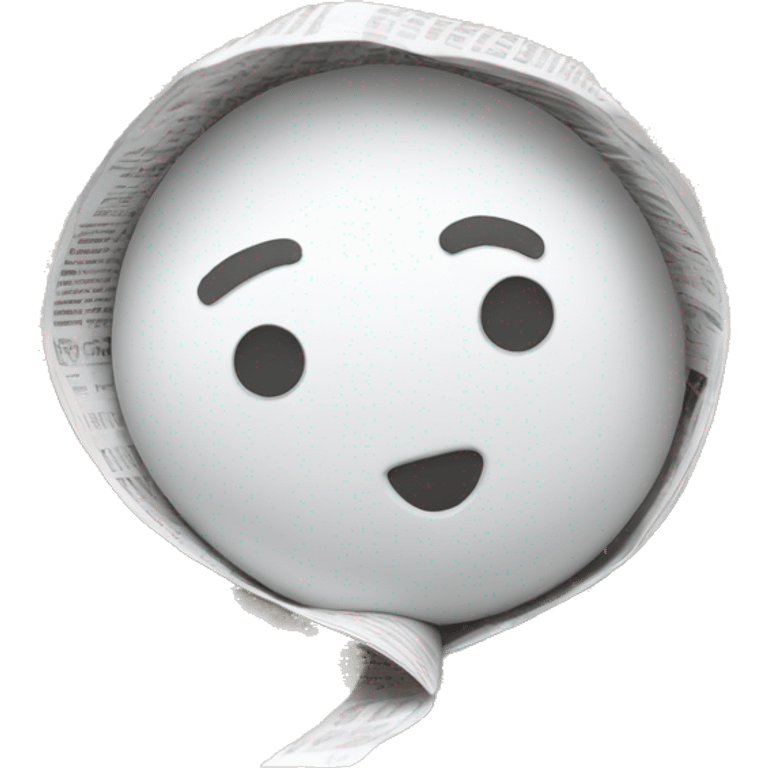 speech bubble coming out from rolled newspaper emoji