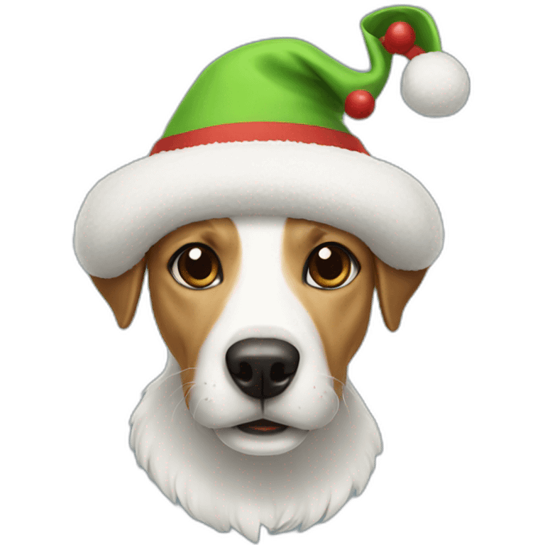 noel hat dog emoji