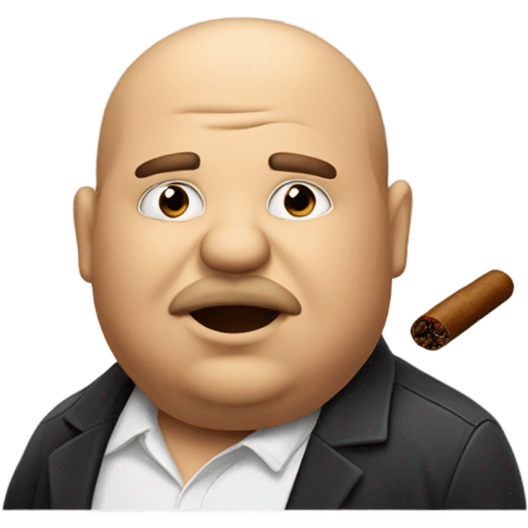 Fat guy with cigar  emoji