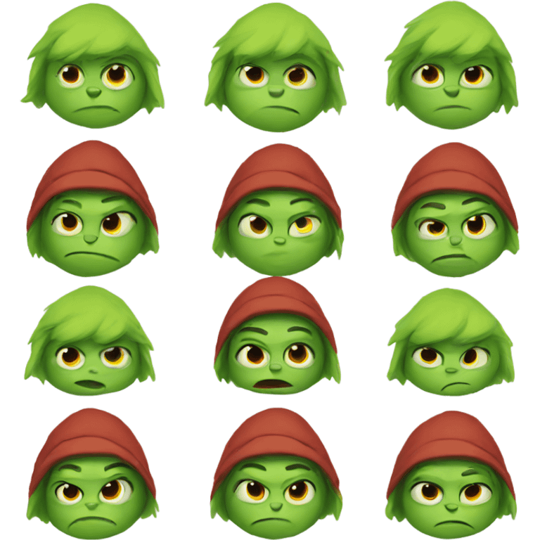 Grinch in a hoodie  emoji